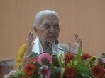 UP governor Anandiben Patel at 11th convocation of MMMTU in Gorakhpur on Wednesday (HT Photo)