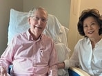 US Senator Mitch McConnell (R-KY) sits with his wife, former United States secretary of labor Elaine Chao, in a photograph released by his office in Washington, D.C..(via REUTERS)