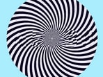 Optical illusion hides a five-digit number inside a spiral pattern.