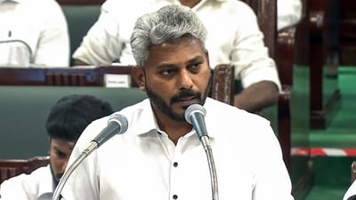 N Marie Wilson announced providing bicycles to school children and ‘Vetri Laptop Scheme’ with an allocation of ₹2,000 crore to equip college students. (Tamilnadu Assembly/ANI Video Gra) N Marie Wilson announced providing bicycles to school children and ‘Vetri Laptop Scheme’ with an allocation of ₹2,000 crore to equip college students. (Tamilnadu Assembly/ANI Video Gra)