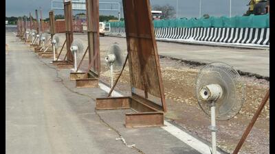 According to project insiders, the road collapsed or developed fresh distress nine times in just 22 days, requiring repairs at more than 80 locations. (Sourced) According to project insiders, the road collapsed or developed fresh distress nine times in just 22 days, requiring repairs at more than 80 locations. (Sourced)