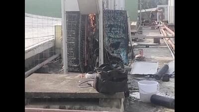 During the repair work, the compressor suddenly exploded. Jashandeep, who was standing closest to the compressor, sustained severe burn injuries. (HT Photo)
