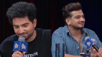 'Ab bol ispe': Samay Raina's viral Kashmir remark leaves Munawar Faruqui in a fix on India's Got Latent season 2. 'Ab bol ispe': Samay Raina's viral Kashmir remark leaves Munawar Faruqui in a fix on India's Got Latent season 2.