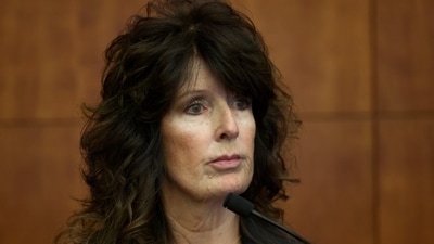 Elaine Rossi, the nanny to Clancy children, sits on the witness stand during Lindsay Clancy's murder trial at Plymouth Superior Court in Plymouth. (AP ) Elaine Rossi, the nanny to Clancy children, sits on the witness stand during Lindsay Clancy's murder trial at Plymouth Superior Court in Plymouth. (AP )