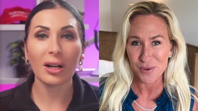Laura Loomer mocks Marjorie Taylor Greene’s Cameo launch. (Laura Loomer/Instagram, Marjorie Taylor Greene/Instagram) Laura Loomer mocks Marjorie Taylor Greene’s Cameo launch. (Laura Loomer/Instagram, Marjorie Taylor Greene/Instagram)