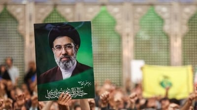 An image of Iran’s Supreme Leader Mojtaba Khamenei during a ceremony in Tehran this month. An image of Iran’s Supreme Leader Mojtaba Khamenei during a ceremony in Tehran this month.