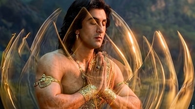Ranbir Kapoor in a still as Ram in Nitesh Tiwari's Ramayana. Ranbir Kapoor in a still as Ram in Nitesh Tiwari's Ramayana.