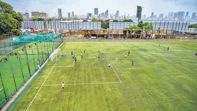 The Neville D’Souza Football Ground, located at Bandra Reclamation, is one of Mumbai’s premier football venues. (Satish Bate/Hindustan Times) The Neville D’Souza Football Ground, located at Bandra Reclamation, is one of Mumbai’s premier football venues. (Satish Bate/Hindustan Times)
