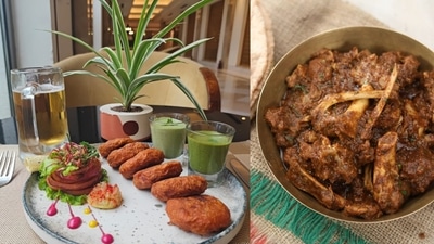 Beer infused Awadh kebab fritters by Chef Avinash Kumar which are available in both vegetarian and non-vegetarian versions and beer-infused mutton bhuna ghost by chef Sanjeev Kapoor