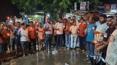 Hundreds of locals in Dwarbond area of Assam came out on streets to stage a candle march demanding justice for the Hailakundi rape victim. (HT Photo) Hundreds of locals in Dwarbond area of Assam came out on streets to stage a candle march demanding justice for the Hailakundi rape victim. (HT Photo)