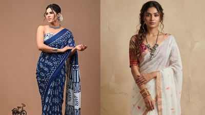 Cotton vs Linen Sarees: Which fabric is actually better for the rainy season? (Pinterest)