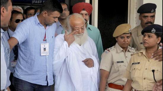 Self-styled godman Asaram after he was arrested by Jodhpur Police. (PTI File)