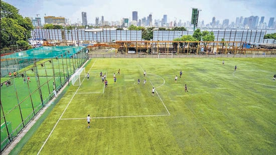 The Neville D’Souza Football Ground, located at Bandra Reclamation, is one of Mumbai’s premier football venues. (Satish Bate/Hindustan Times)