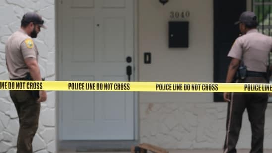 WESTCHESTER, FLORIDA - AUGUST 05: Miami-Dade County Sheriff'ss deputies visit the home where Perez Hilton was found after he appeared to harm himself during a TikTok livestream on August 05, 2026, in Westchester, Florida. (Photo by JOE RAEDLE / GETTY IMAGES NORTH AMERICA / Getty Images via AFP)
