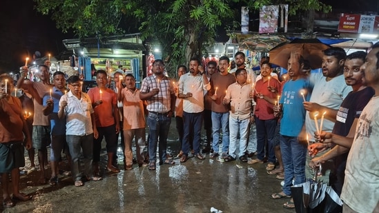 Hundreds of locals in Dwarbond area of Assam came out on streets to stage a candle march demanding justice for the Hailakundi rape victim.