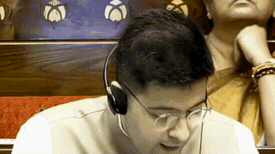 Raghav Chadha in parliament