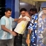 Bidhannagar, Jun 09 (ANI): People hurl eggs at Former Mayor Sabyasachi Dutta who is being sent to 8-day police custody amid arrest, in Bidhannagar on Tuesday. (ANI Video Grab)