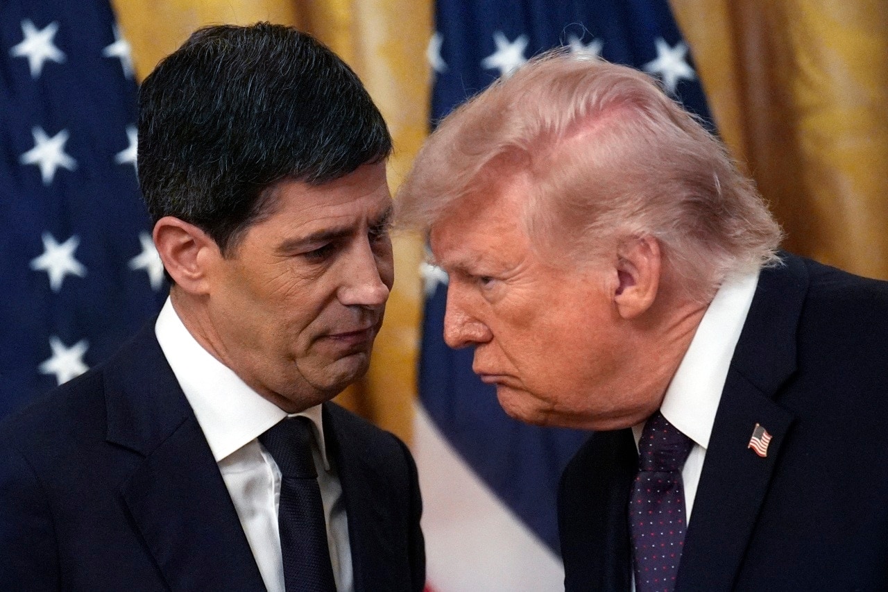 President Trump chatting with Kevin Warsh in May at Warsh’s swearing-in as Federal Reserve chairman. President Trump chatting with Kevin Warsh in May at Warsh’s swearing-in as Federal Reserve chairman.