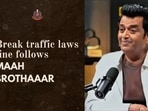 A screengrab of Delhi Police’s post joining the viral Ravi Kishan meme trend.