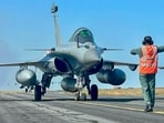 A view of the Rafale multirole fighter aircraft before Exercise Pitch Black 2026, in Darwin.  