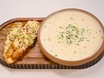 Kunal Kapur's potato soup and cheese toast recipes take approximately 40 minutes to prepare. (chefkunalkapur.com)