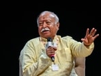 Rashtriya Swayamsevak Sangh (RSS) chief Mohan Bhagwat speaks during the India International Movement to Unite Nations (IIMUN) event in Mumbai on August 6, 2026. 