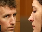Patrick and Lindsay Clancy at the trial.(AP photos)
