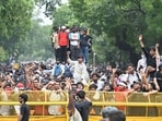 The CJP-led students' protest at Delhi's Jantar Mantar last month.