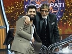 Harsh Gujral with Amitabh Bachchan on Kaun Banega Crorepati 17.