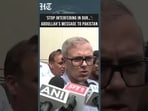 Omar Abdullah Hits Back at Shehbaz Sharif Over Article 370 Remark