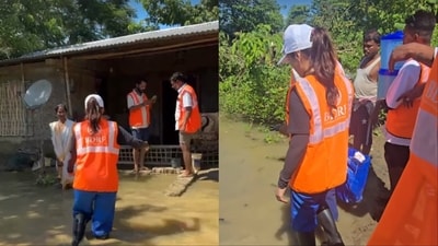 Bhumi Pednekar joins relief effort in Assam. Bhumi Pednekar joins relief effort in Assam.