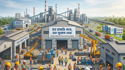 শিল্পের জন্য ইনসেনটিভ প্রকল্প চালু করা হবে, তাতে কর্মসংস্থানের উপরে জোর দেওয়ার পরিকল্পনা করা হচ্ছে। (ছবিটি প্রতীকী, সৌজন্যে ন্যানো ব্যানানা দিয়ে তৈরি)