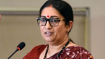 Smriti Irani spoke about motherhood at a recent event in Mumbai. (PTI File) Smriti Irani spoke about motherhood at a recent event in Mumbai. (PTI File)