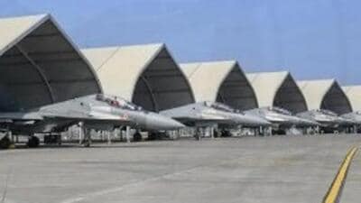 The Lohegaon Air Force Station, which shares airspace with the civilian operations at Pune Airport, is surrounded by fast-growing residential and commercial neighbourhoods. (HT FILE)