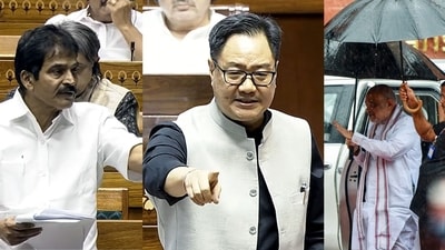 KC Venugopal's remarks came after Kiren Rijiju said the Opposition cannot decide which minister will come to the House or when. (ANI Photos) KC Venugopal's remarks came after Kiren Rijiju said the Opposition cannot decide which minister will come to the House or when. (ANI Photos)