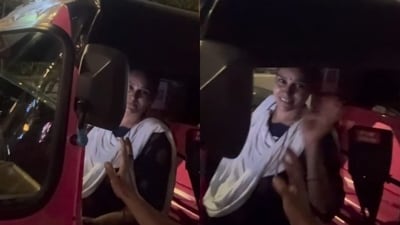 A female auto driver in Vadodara won praise for working at 3 am and providing free rides during emergencies. (Instagram/sanyam_shiftstrong) A female auto driver in Vadodara won praise for working at 3 am and providing free rides during emergencies. (Instagram/sanyam_shiftstrong)