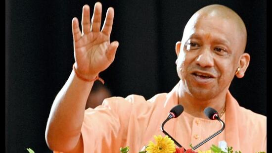 According to the official itinerary, the CM will arrive at the helipad at 11 am. He will then undertake an aerial survey of NH-58 and the Kanwar route while showering flower petals on devotees between 11:05 am and 11:35 am. (File Photo)