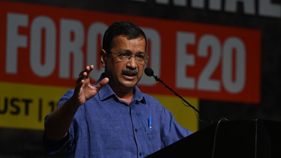 Aam Aadmi Party (AAP) national convener Arvind Kejriwal (Vipin Kumar/HT Photo)