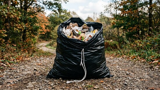 Why do garbage bags have that white string?