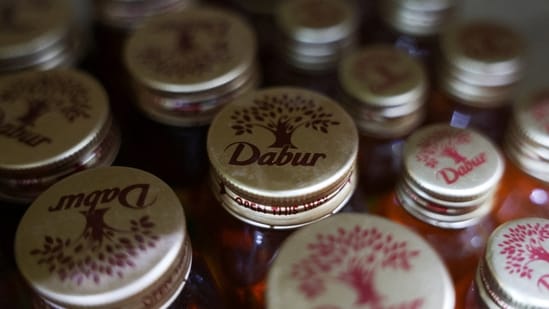  Bottles of Dabur honey at a supermarket in India,