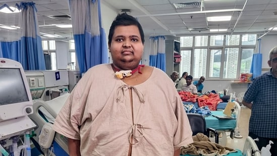 Bariatric surgery patient at the All India Institute of Medical Sciences (AIIMS), in New Delhi.