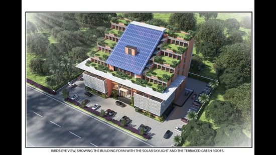 Tenders invited for ₹37-crore six-storey complex near Rose Garden; geothermal cooling, wastewater recycling planned. (HT File)