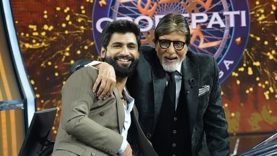 Harsh Gujral with Amitabh Bachchan on Kaun Banega Crorepati 17.