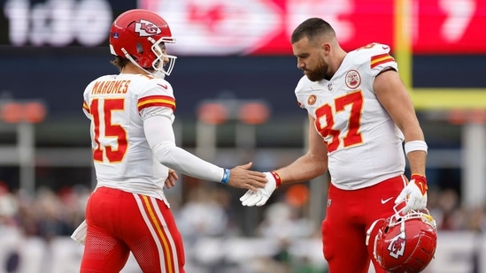 Travis Kelce and Patrick Mahomes face legal action from 1587 Sneakers for trademark infringement linked to their steakhouse.