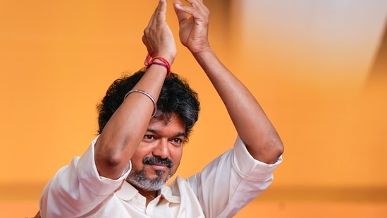 Tamil Nadu chief minister C Joseph Vijay during a ceremonial function last month