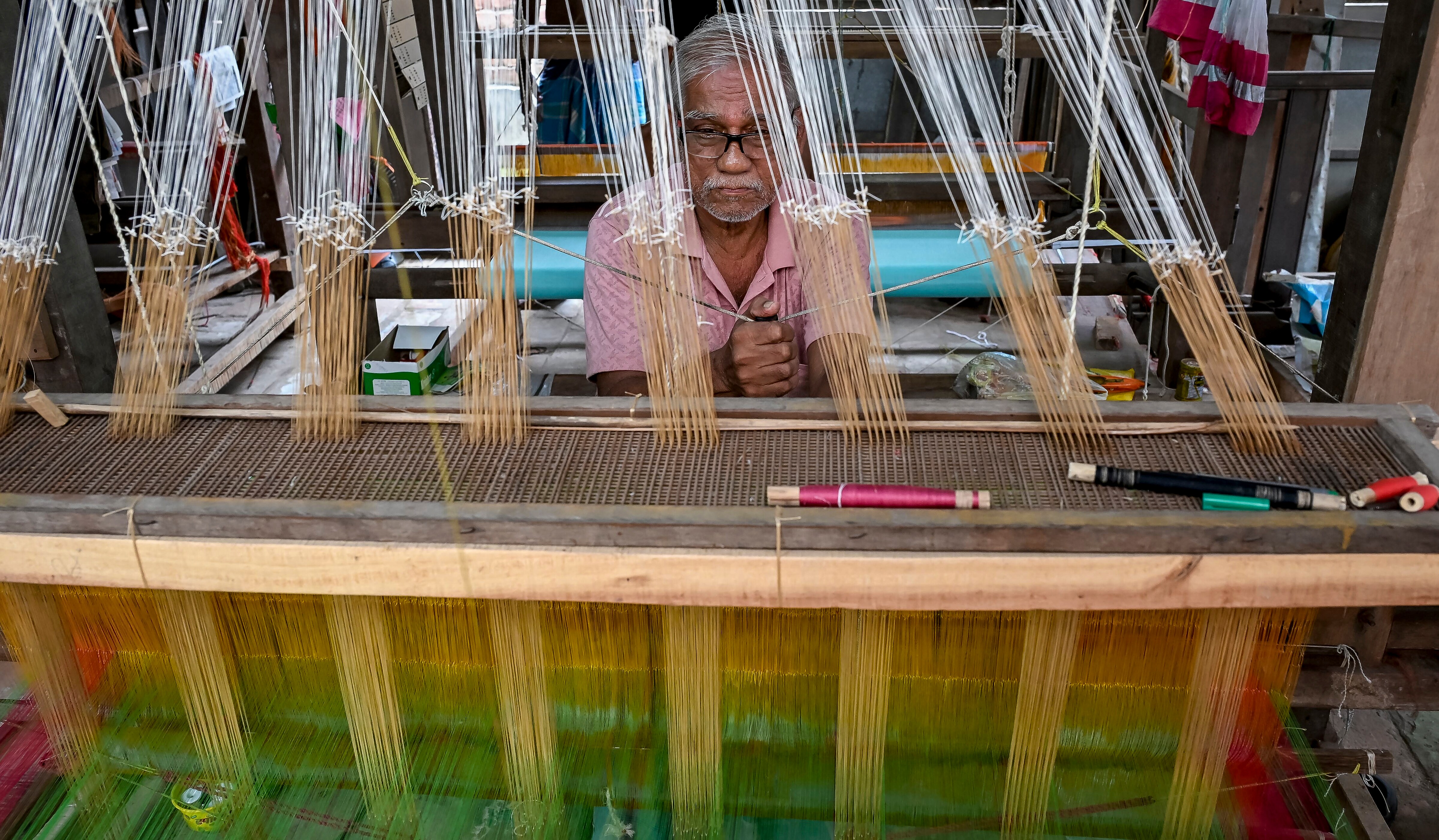 Handwoven piece takes time, sometimes even days or weeks. (PTI)