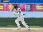 Babar Azam in action. Babar Azam in action.