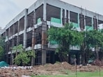 The school building was undergoing renovation and strengthening work when the wall collapsed on Friday. (HT)