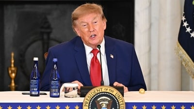 US President Donald Trump. The US Senate vote on the bill could expose India to higher tariffs over its purchases of Russian oil and other exports. (Bloomberg)