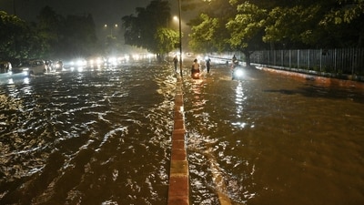 The incident came amid heavy rainfall in Delhi and the entire National Capital Region (ANI) The incident came amid heavy rainfall in Delhi and the entire National Capital Region (ANI)